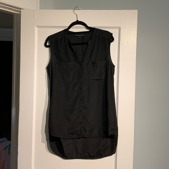 French Connection high low sleeveless tunic in black - Picture 6 of 7
